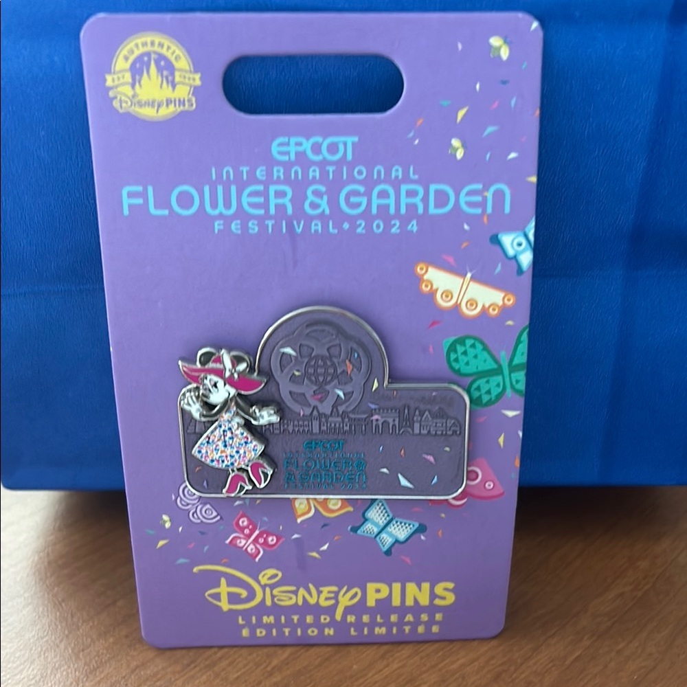 EPCOT Flower and Garden Festival Pin 2024 Featuring Minnie Mouse. NWT